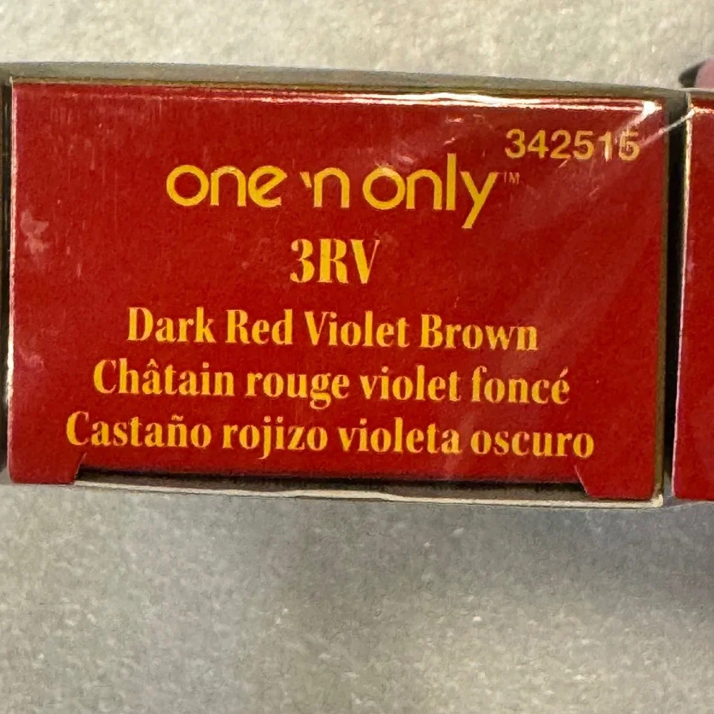 One 'n Only Argan Oil Permanent Hair‎ Color 3RV Dark Red Violet Brown 3oz 3-Pack